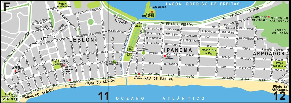Karte von gay-Rio de Janeiro