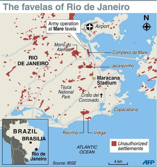 favela, Rio de Janeiro Karte anzeigen