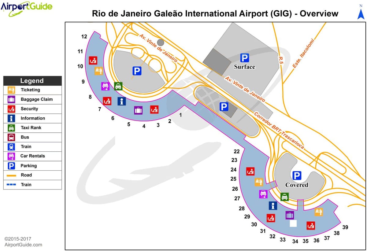 Rio de Janeiro Flughafen Karte
