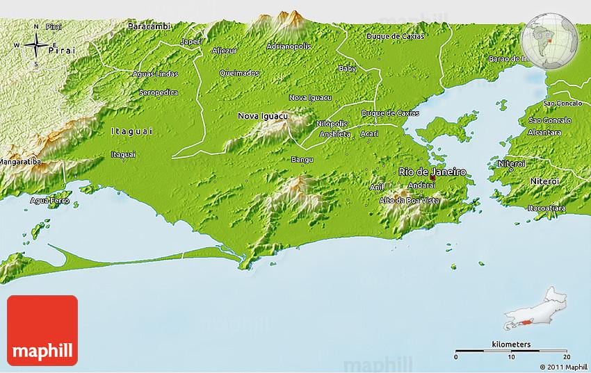 geographische Karte von Rio