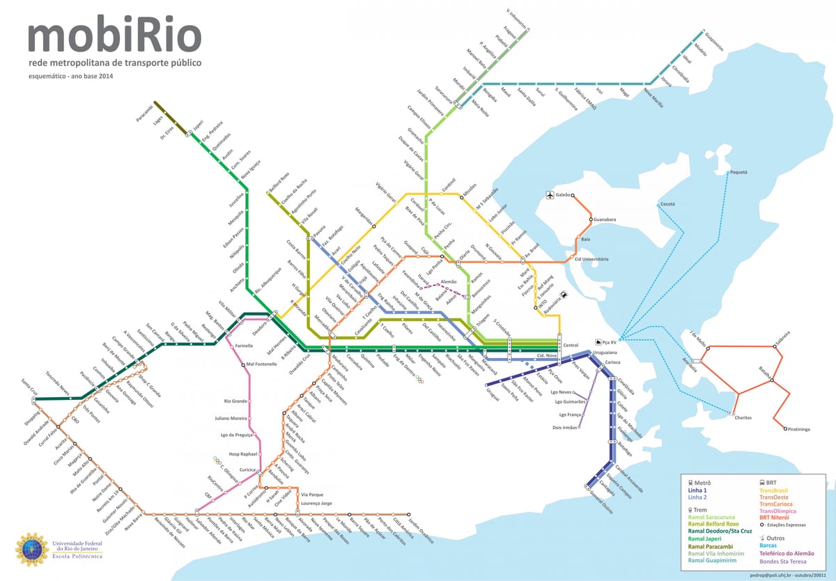 transit Karte von Rio