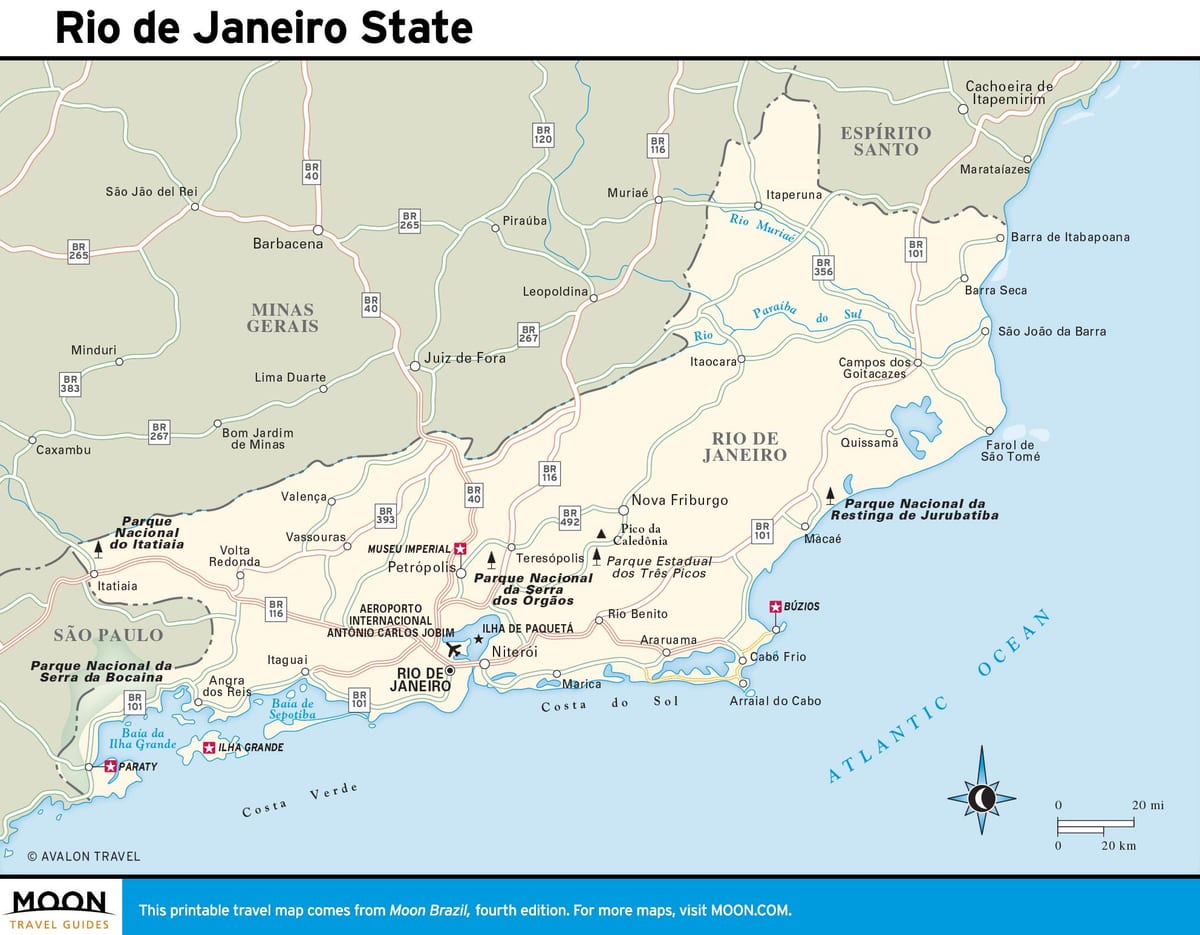 Karte von Rio de Janeiro state